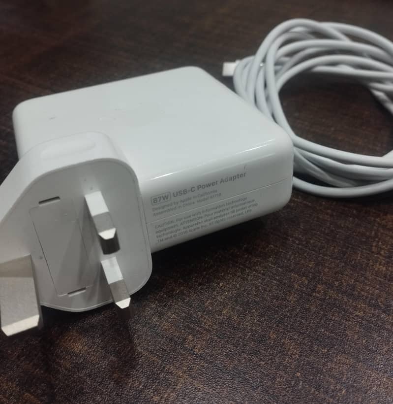 87 Watt Original Used Apple USB-C Charger with Cable and 3 Pin Plug 0