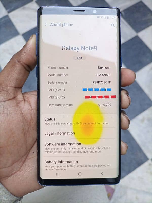 Samsung Note 9 Shade 6/128 7