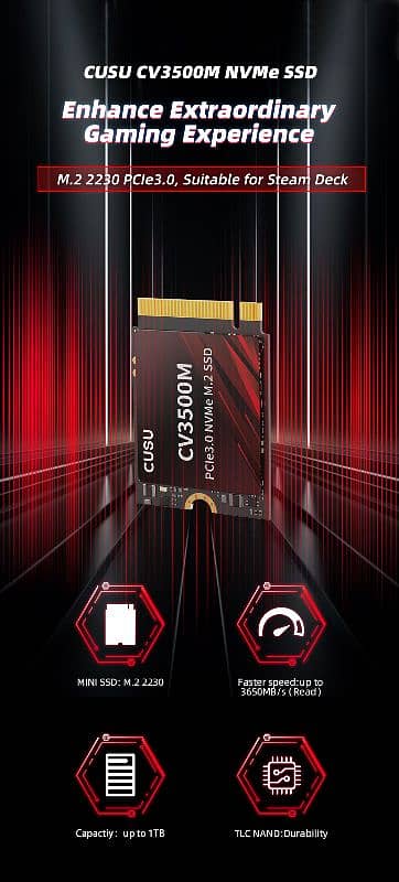 New 512GB NVMe SSD 2230 CUSU for tablet laptop & PC 5