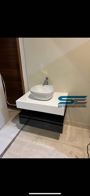 Corian vanity washroom top 0