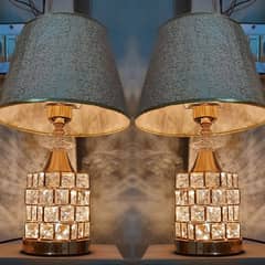 Crystal/ Table lamps pair available for sale