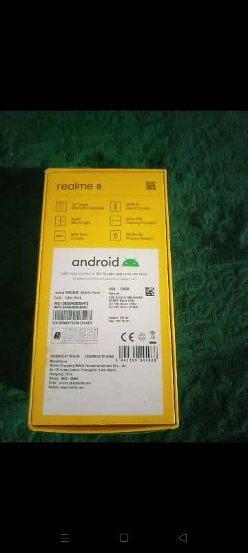 Realme 8 PTA approve With Box and Charger 4