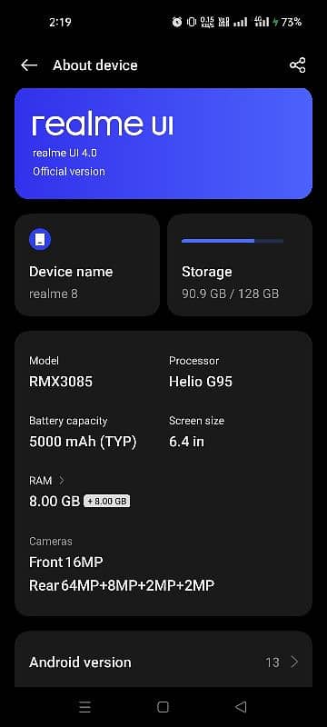 Realme 8 PTA approve With Box and Charger 5