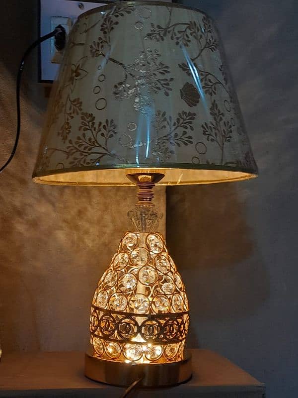 Crystal/ Table lamps pair available for sale 3