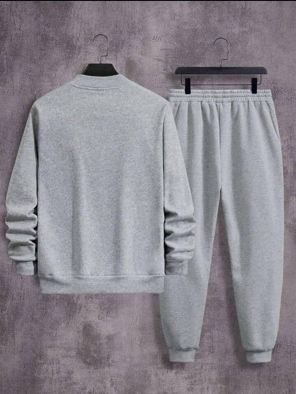 •  Gender: Men's •  Fabric: Fleece  •   Color: Grey •  m 1