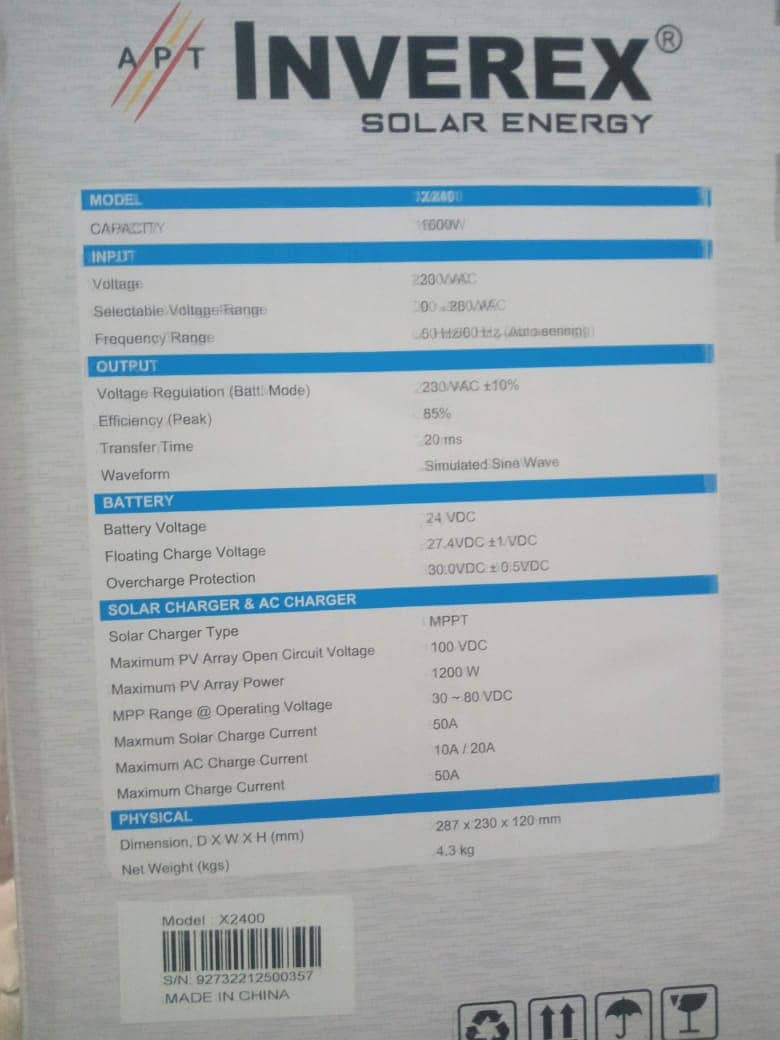 Inverex Xtron X2400 BUILT-IN 50A MPPT SOLAR CHARGER 1600 Watt 1