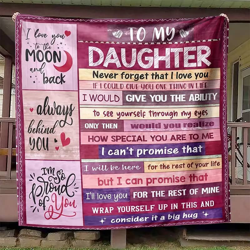 Fleece blankets for gifts to sons, daughters, daddy, mom, niece, Aunt 5