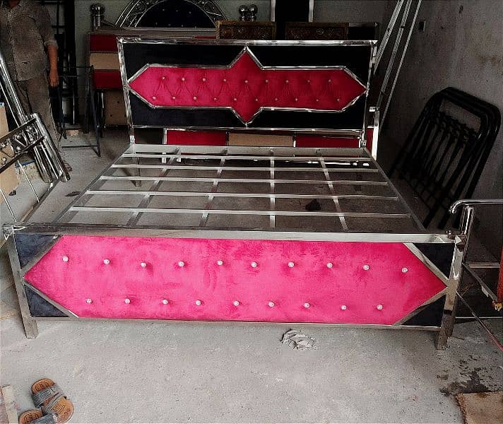 Pure Stainless Steel Double Bed | Single Bed | Furniture 11