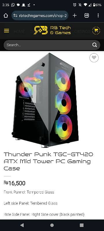 Thunder Punk Casing 3Rgb fans 5