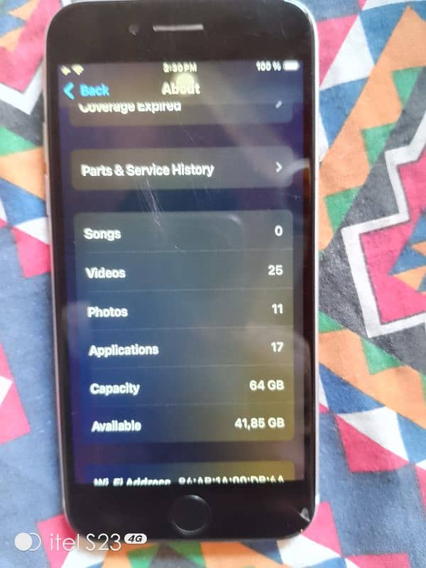 I phone se 2020 non pta ha 64 gb ha battery health 79 ha iOS 18.2 ha I 3