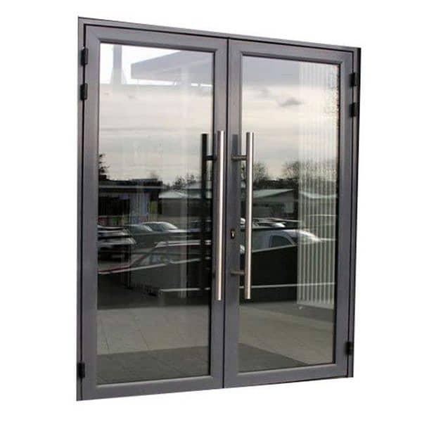 auto sliding door aluminum and glass 2