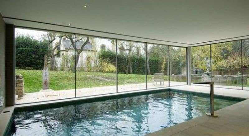 auto sliding door aluminum and glass 4