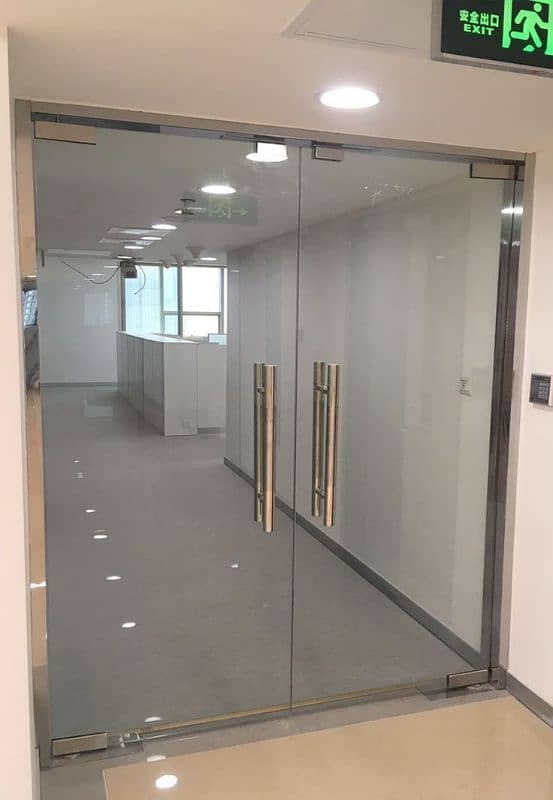 auto sliding door aluminum and glass 5