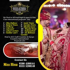 MARRIAGE BUREAU (RISHTA SERVICE CONSULTANT & MATCH MAKER