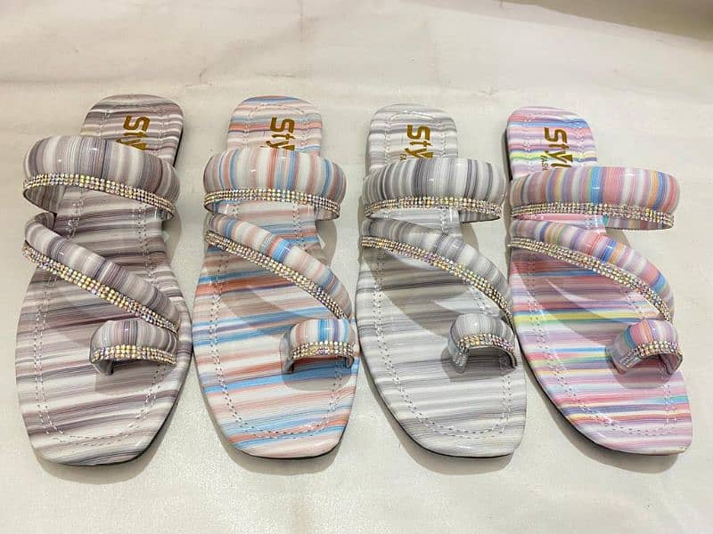 ladies slippers with multi color 0