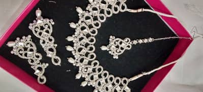 Silver Bridal Jewelry set for Waleema or Party