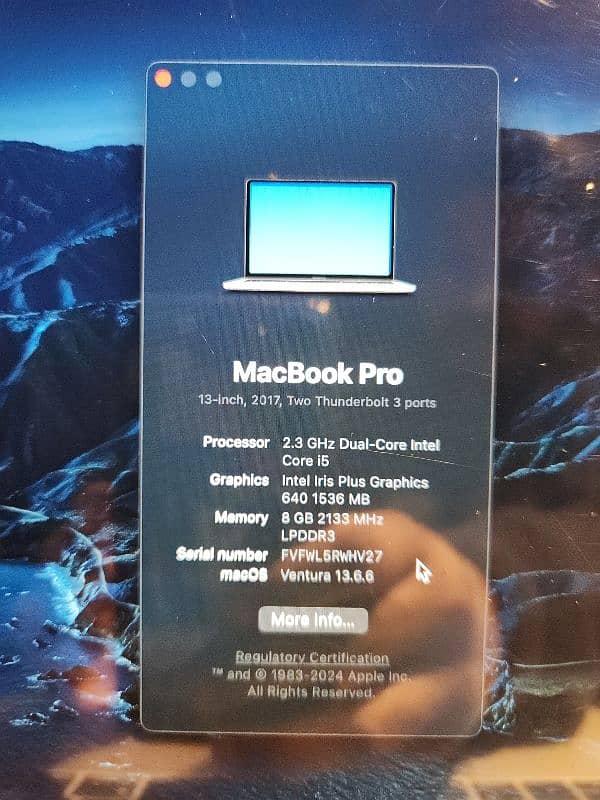 Macbook Pro 2017 - 8/128gb 4