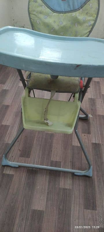 Baby chair with adjustable table for feeding 1