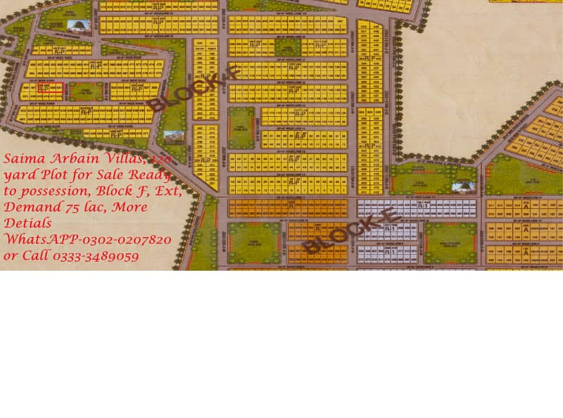 120 yard Plot for Sale, Saima Arabian Villas, Blk F, Ext, Ready to Possession 0