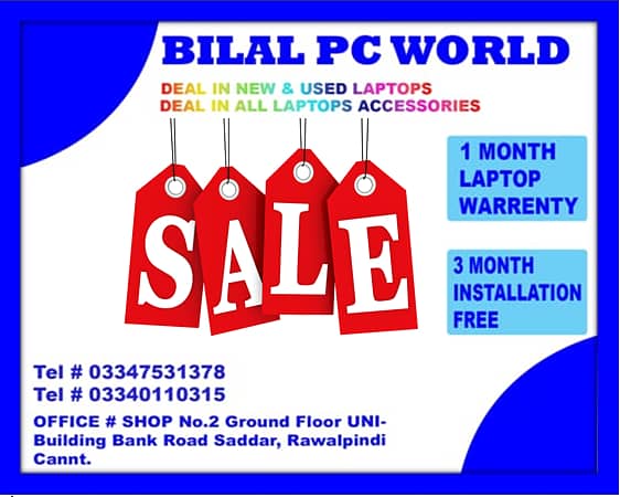 New Year Laptop Sale Offer !! Free Bag !! Hurry Up BILAL PC WORLD 0