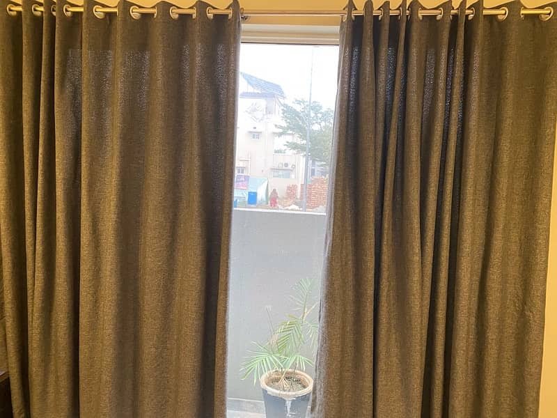 Dark Gray, Brown, Dark brown, Gray Curtains 1