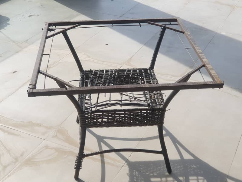 Damaged Rattan Chairs & Table for Sale 1