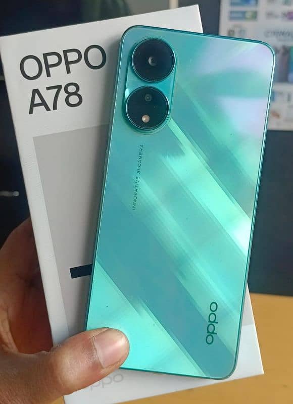 Oppo A78 8gb 256gb all ok completel box charger Location bahawalnagar 0