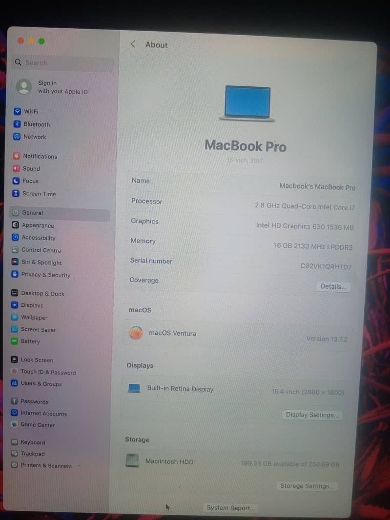 MacBook pro 2017 3