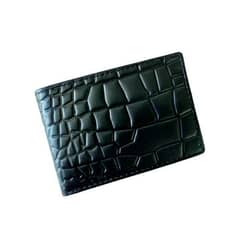 men leather textured biflod wallet