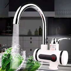 Electric water heating tap