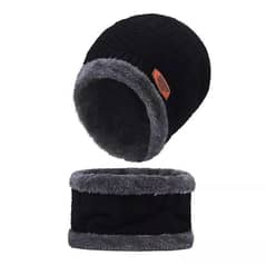 2 pcs wool textured beanie