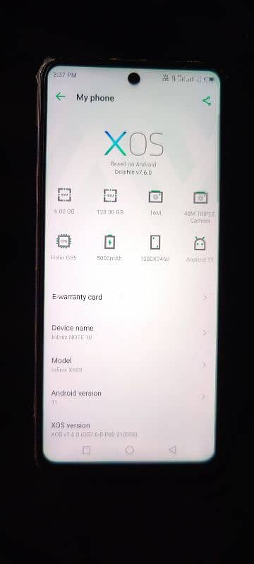 infinix Note 10/RAM/6/128 condition 10/8 2