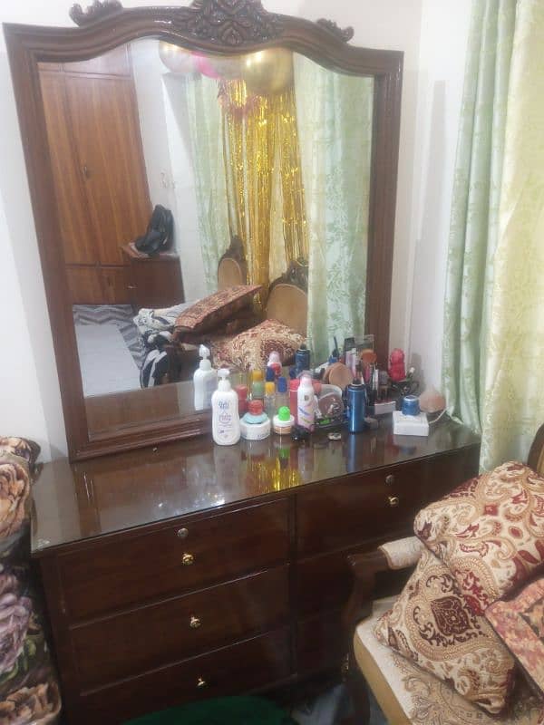 Bed + Dressing Table for sale . . . 03115464094 2