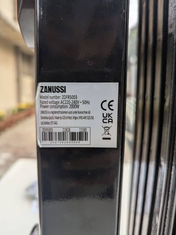 ZANUSSI Fins Electric Heater 1