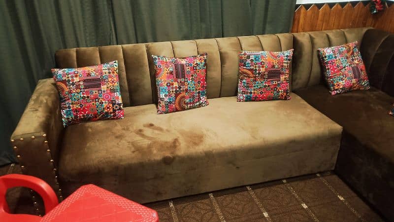 L Deewan Sofa Set | 7 Seater Sofa Set | With Deewan 6