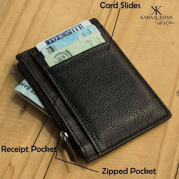 •  Fabric: Genuine Leather Men's Wallets 3