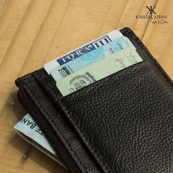 •  Fabric: Genuine Leather Men's Wallets 4