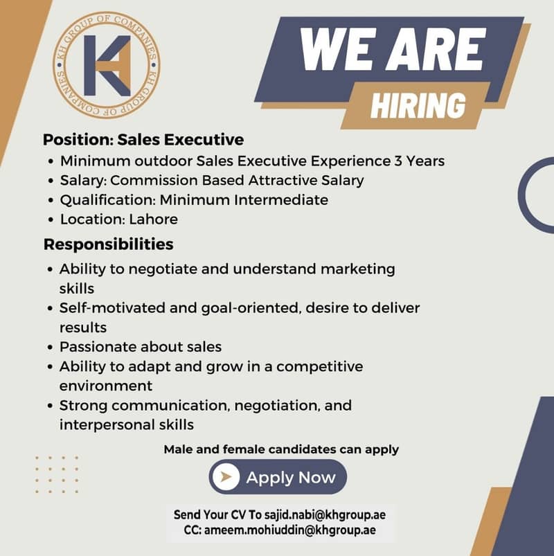 Sales executive/ full time /part time 0