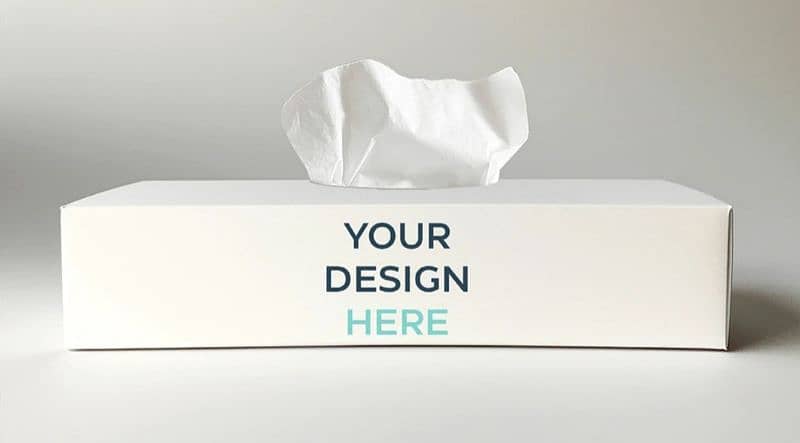 Tissue Boxes with 02ply Tissue paper Customised with your Logo 2