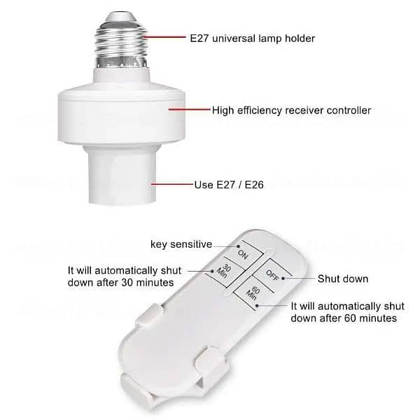 E27 SMART WIRELESS REMOTE LAMP HOLDER 0