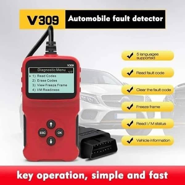 MADAGI V309 OBD2 SCANNER CAR DIAGNOSTIC TOOL 3