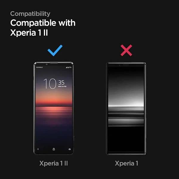 Spigen, 1 Pack, Screen Protector for Sony Xperia 1 II 1