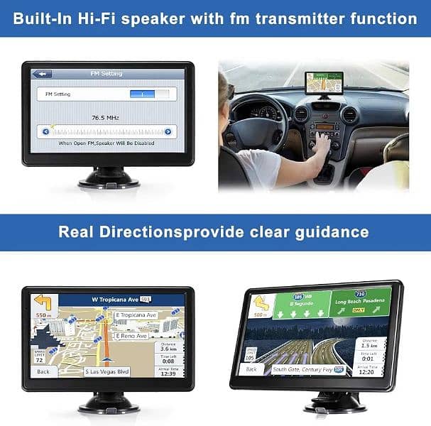 Car GPS Navigator 7-inch Touch Screen Real Voice prompts Turn 4