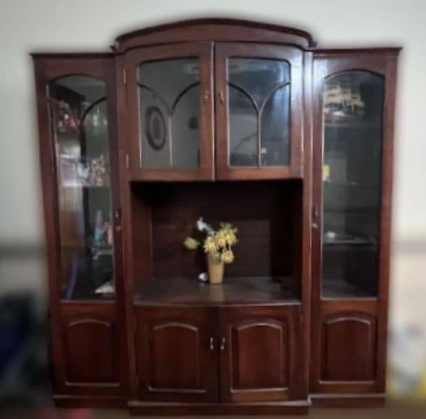 Sheesham Wood Showcase Cabinet 0