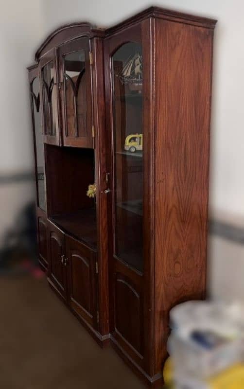 Sheesham Wood Showcase Cabinet 1