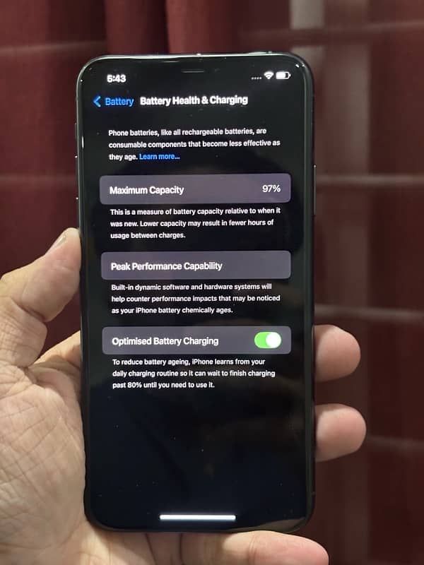 iPhone 11 pro max 256 97% battery health 6