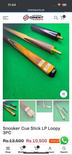 snooker cues - snooker sticks - snooker accessories