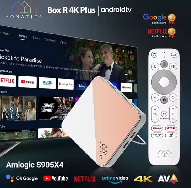 Android TV 12 ATV Netflix Google Certified  TV Box Amlogic S905X4 2