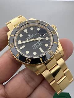 Rolex Gold Colour Automatic Submarine Watch With Box.