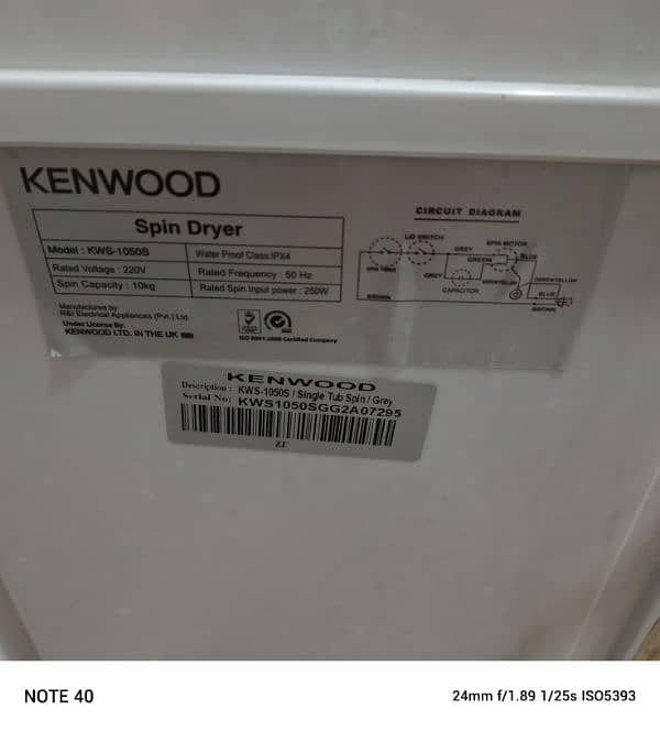 KenWood Washer & Dryer 6